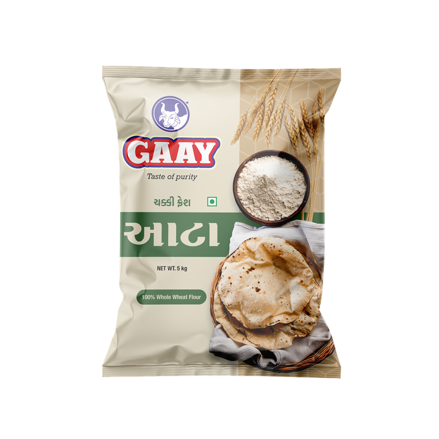 GAAY Chakki Atta whole wheat flour, 5kg pack